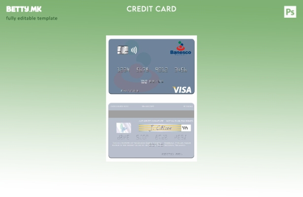 модерен стил Венецуела Банеско Банко Шаблон за универзална виза картичка